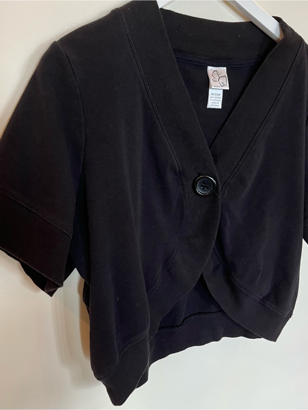 Vintage Fashion Bug Shrug Black Womens Size 18/20 Stretch